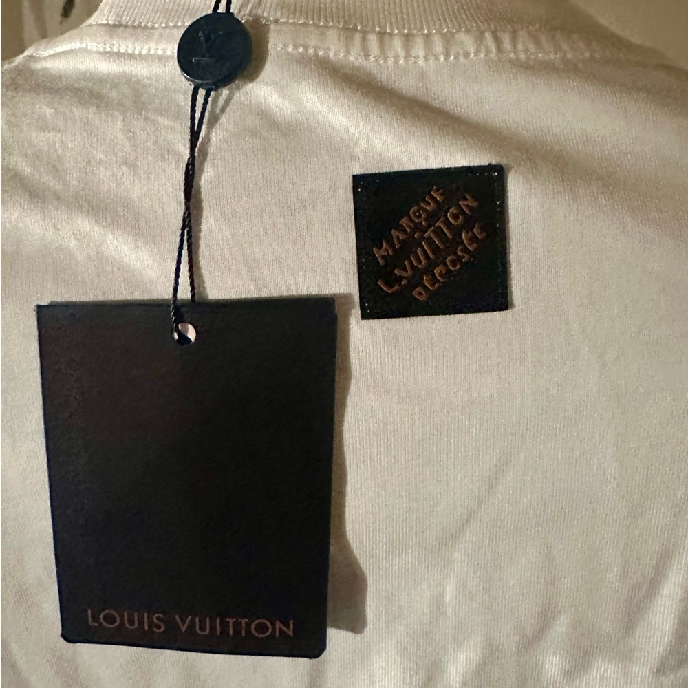 Louis Vuitton White Tee with Colorful Logo - Picture 4 of 6